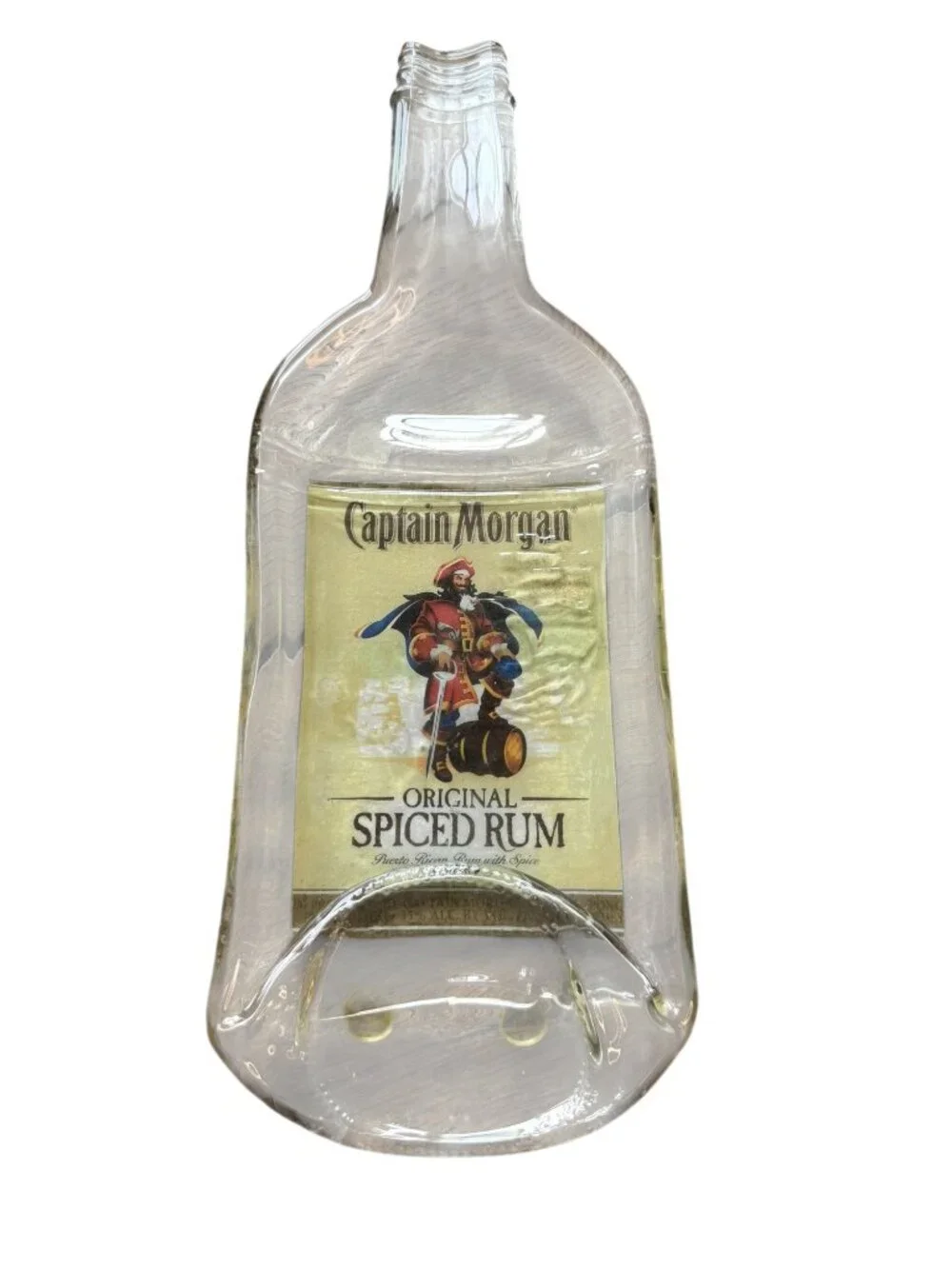 Flattened Captain Morgan Rum Bottle Spoon Rest ? Key West Souvenir Unique Fun